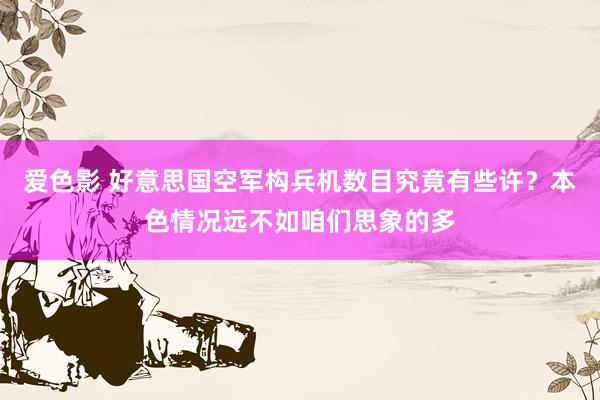 爱色影 好意思国空军构兵机数目究竟有些许？本色情况远不如咱们思象的多