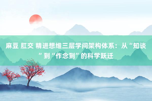 麻豆 肛交 精进想维三层学问架构体系：从“知谈”到“作念到”的科学跃迁